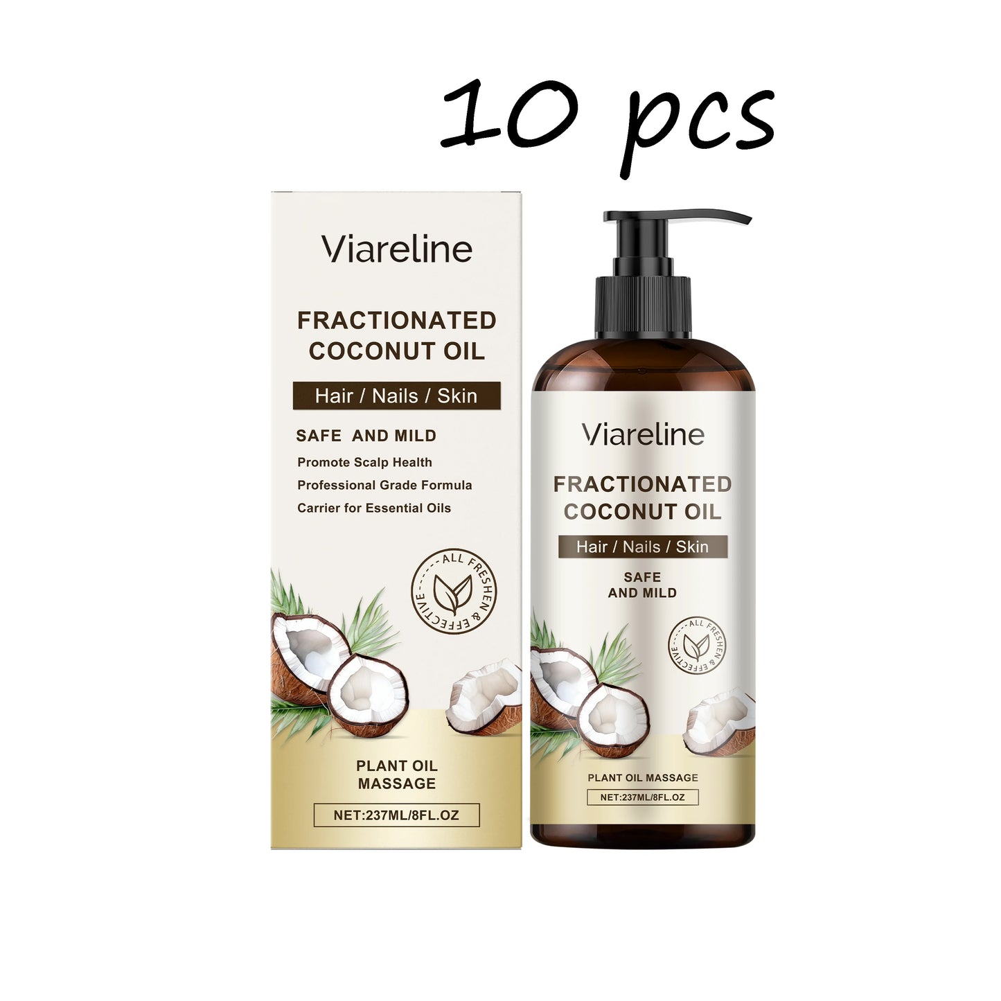 Viareline Coconut Body Oil For Moisturizing Massage And Relief