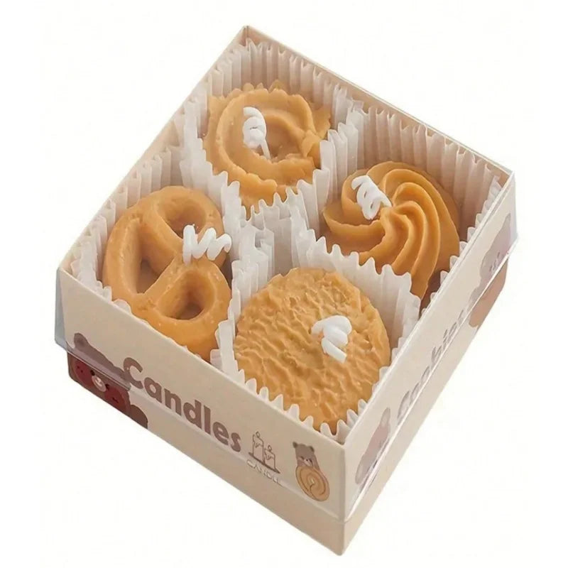 Biscuit Cookie Scented Candles Gift Box Set Holiday Decor