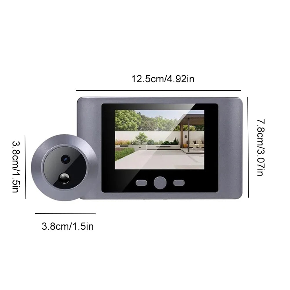Mini Peephole Smart Wireless Door Viewer Camera PIR Motion Detection Smart Peephole Video Doorbell 2.8 Inch Doorbell Door Camera