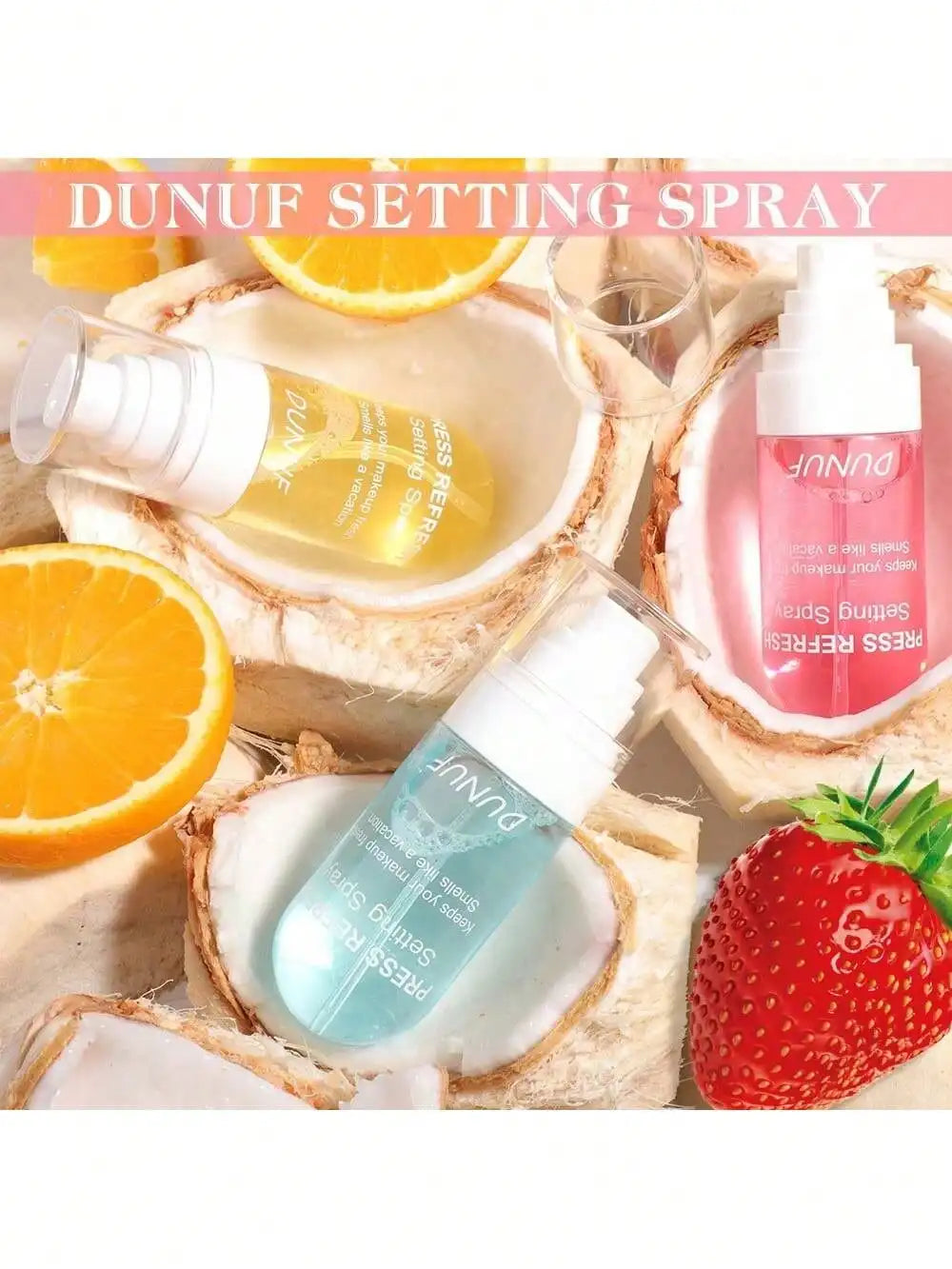 DUNUF Setting Spray Durable Waterproof Sweat Resistant Moisturizing Oil Control Quick Makeup and Hydration Easy to Carry 55ml