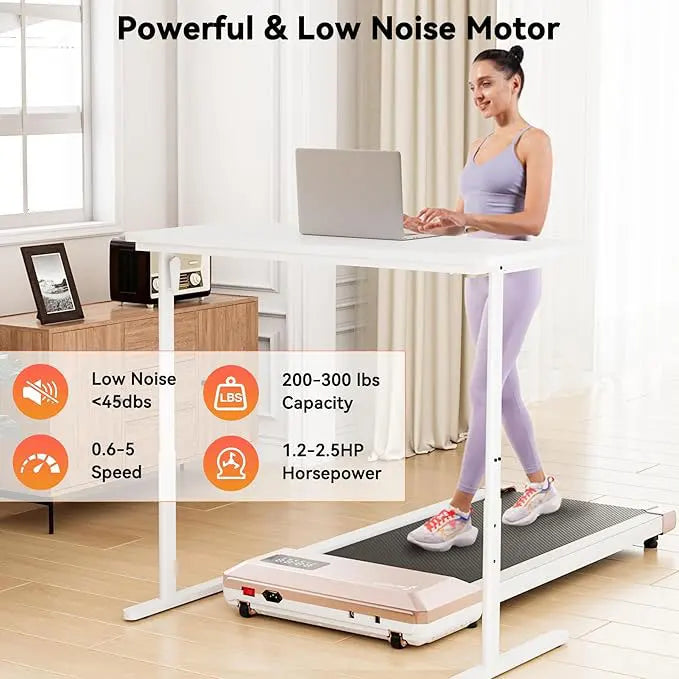 Superun 2 In 1 Home Office Walking Treadmill App Control