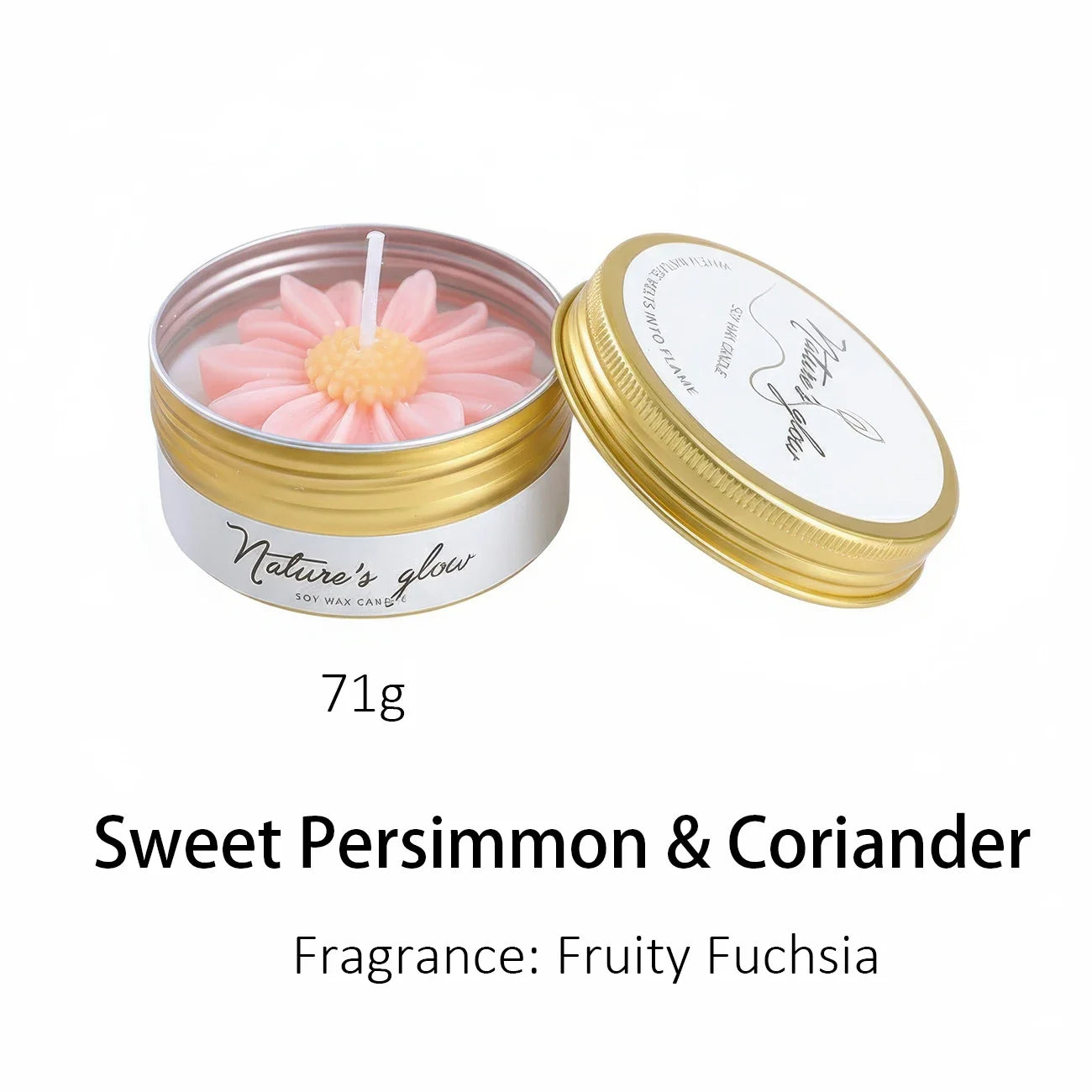Chamomile Scented Soy Wax Candle Jar For Bedroom Decor