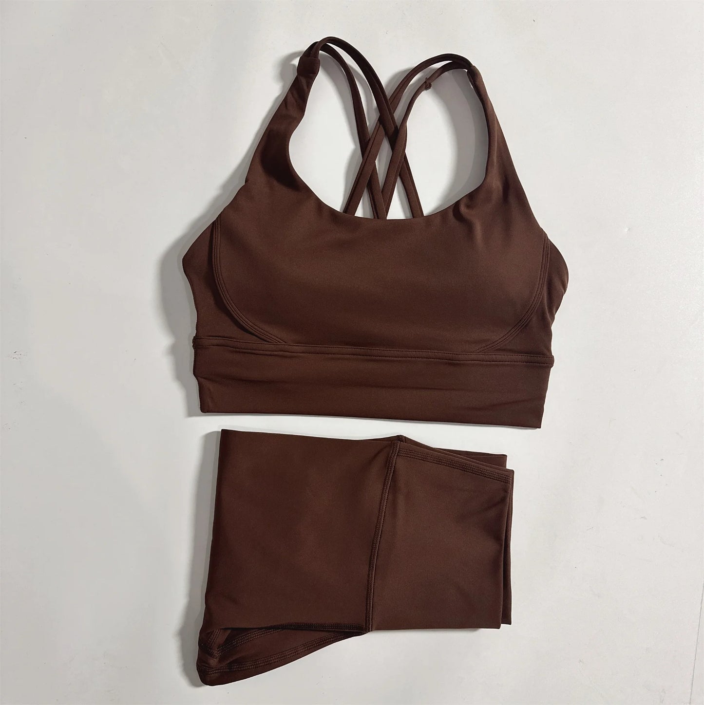 Gym Fitness Set Seamless High Waist Sports Bra Leggings