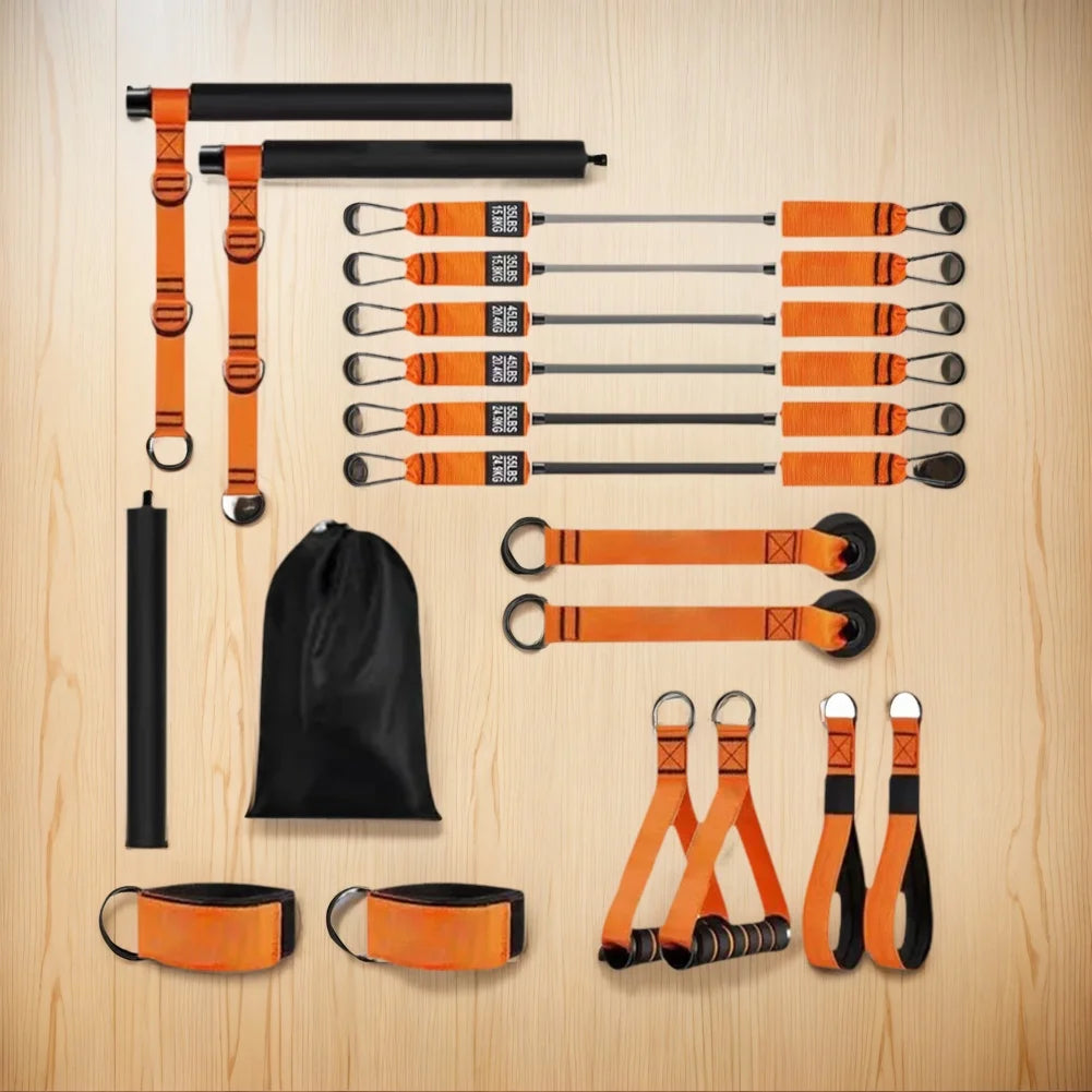 Zen Active Living Multifunctional Pilates Bar With Resistance Bands