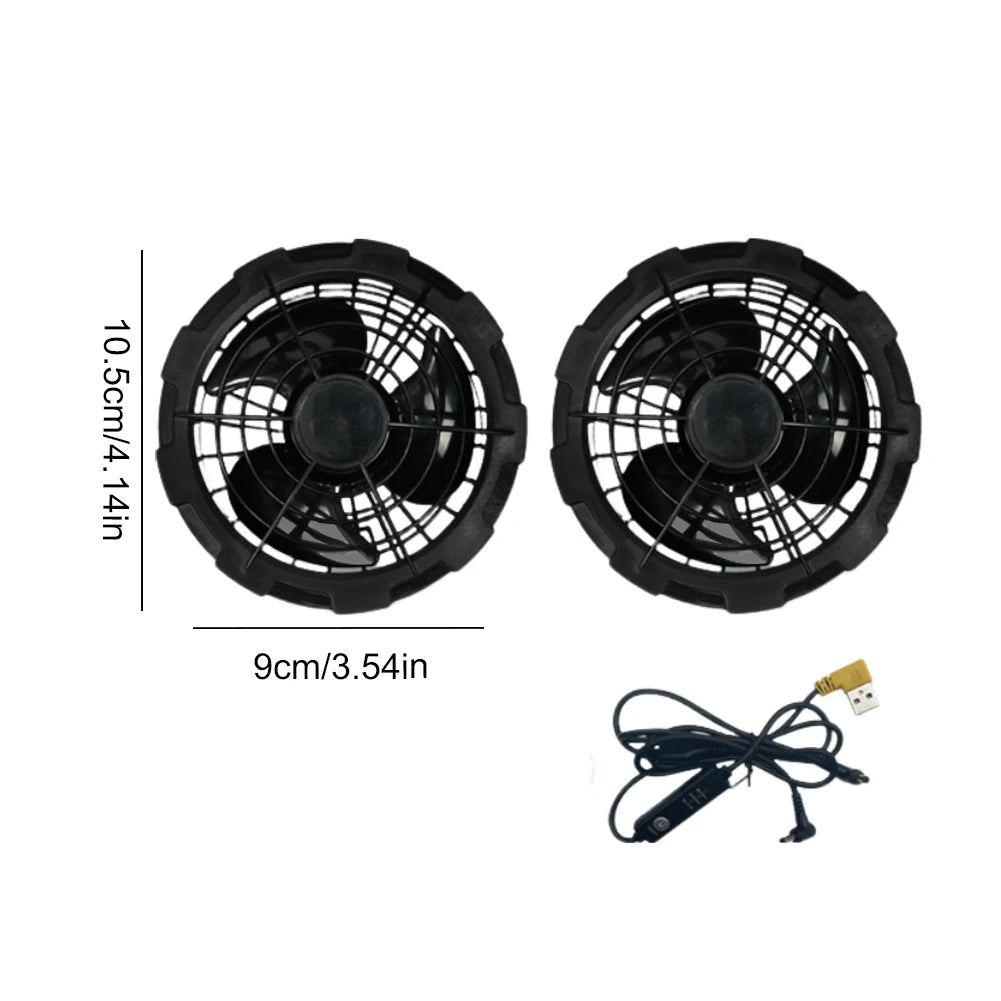 Wearable Cooling Vest Heat Resistant Air Conditioner Clothes Breathable Cooling Fan Vest for Summer Camping Fishing Hiking Work
