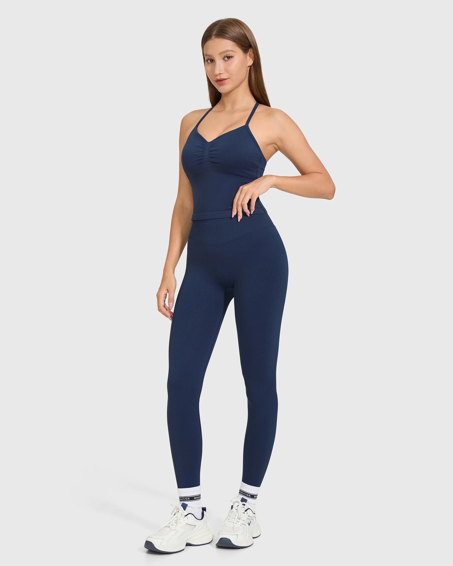 Women's Yoga Set 2 Piece High Waist Yoga Leggings Sleeveless Sports Bra Activewear Workout Fitness Gym Set Sports Suit Women