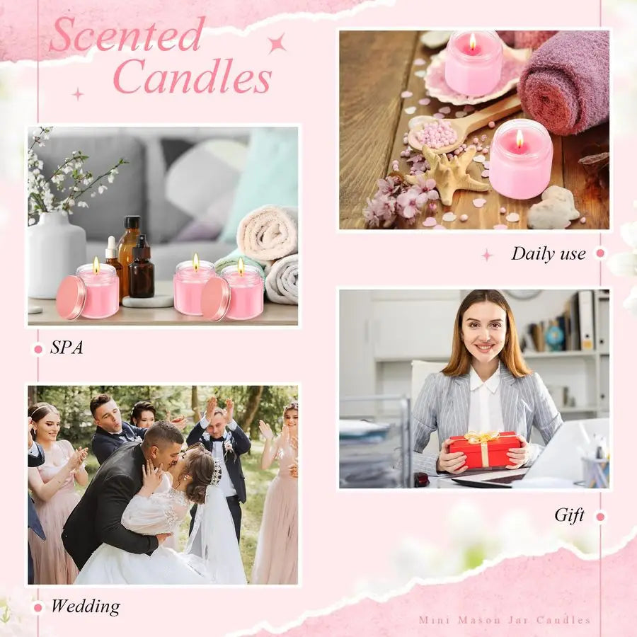 Zen Active Living Mason Jar Candles Set Soy Scented