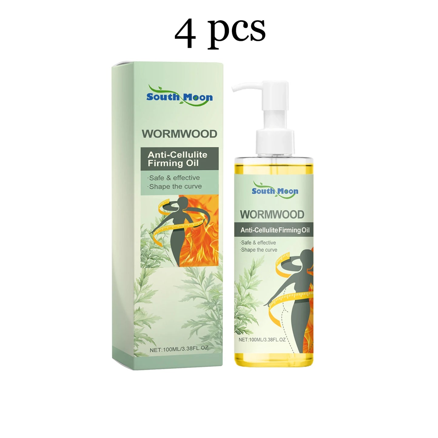 South Moon Wormwood Body Shaping Oil Enhance Skin Elasticity Burning Fat Tightening Reduce Sagging Moisturizing Body Essence Oil