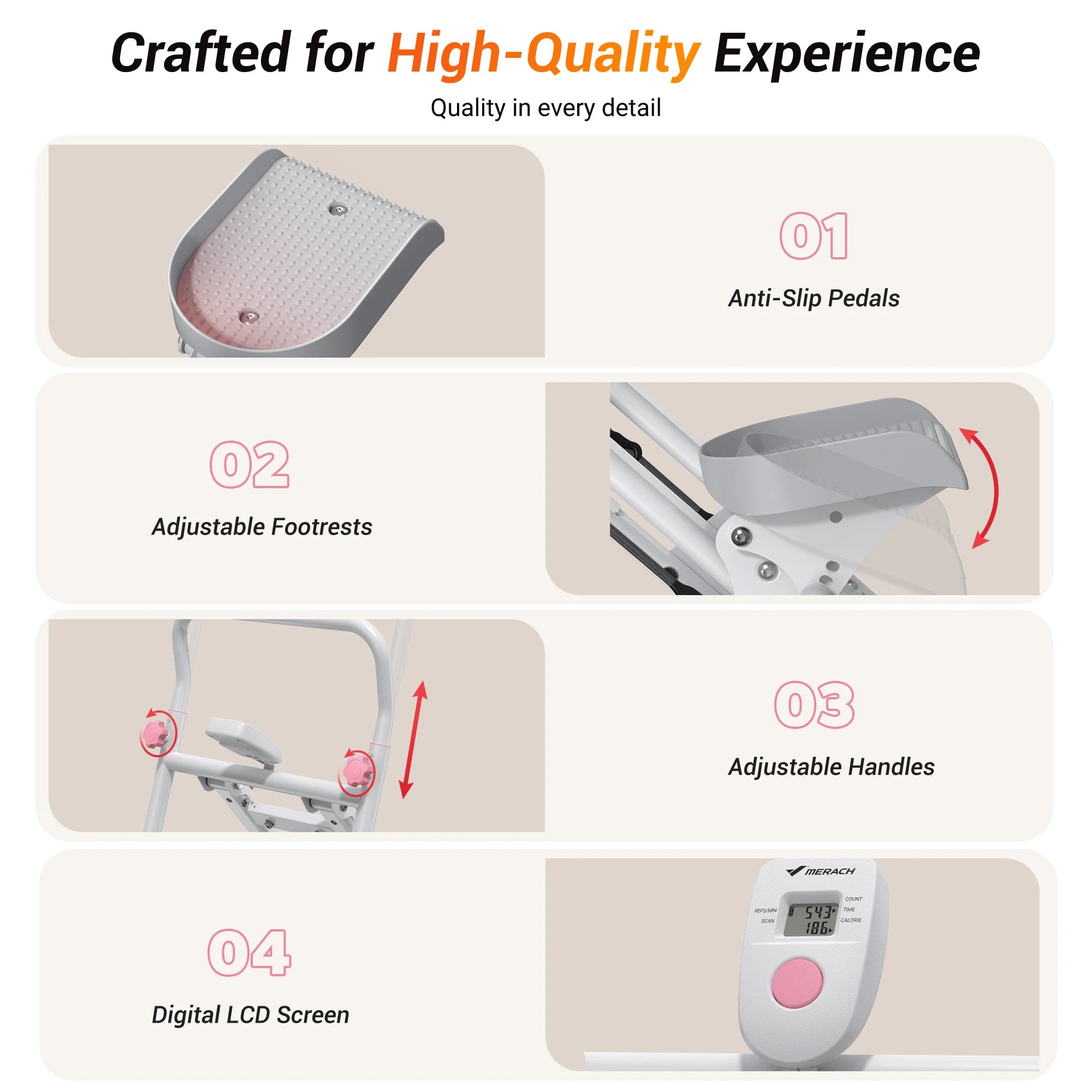 Merach Stair Stepper Home Gym Folding Cardio Machine