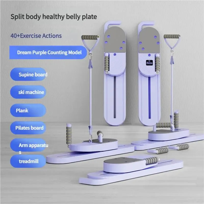 Split Pilates Balance Board With 40 Plus Exercises Multifunctional Fitness Tool For Core And Full Body