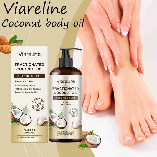 Viareline Coconut Body Oil For Moisturizing Massage And Relief