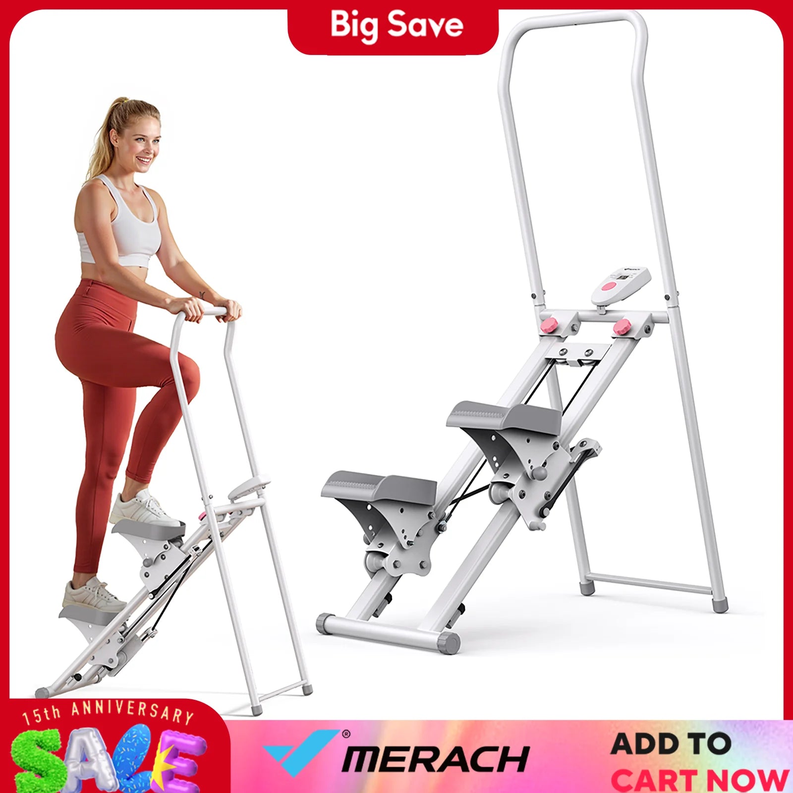 Merach Stair Stepper Home Gym Folding Cardio Machine