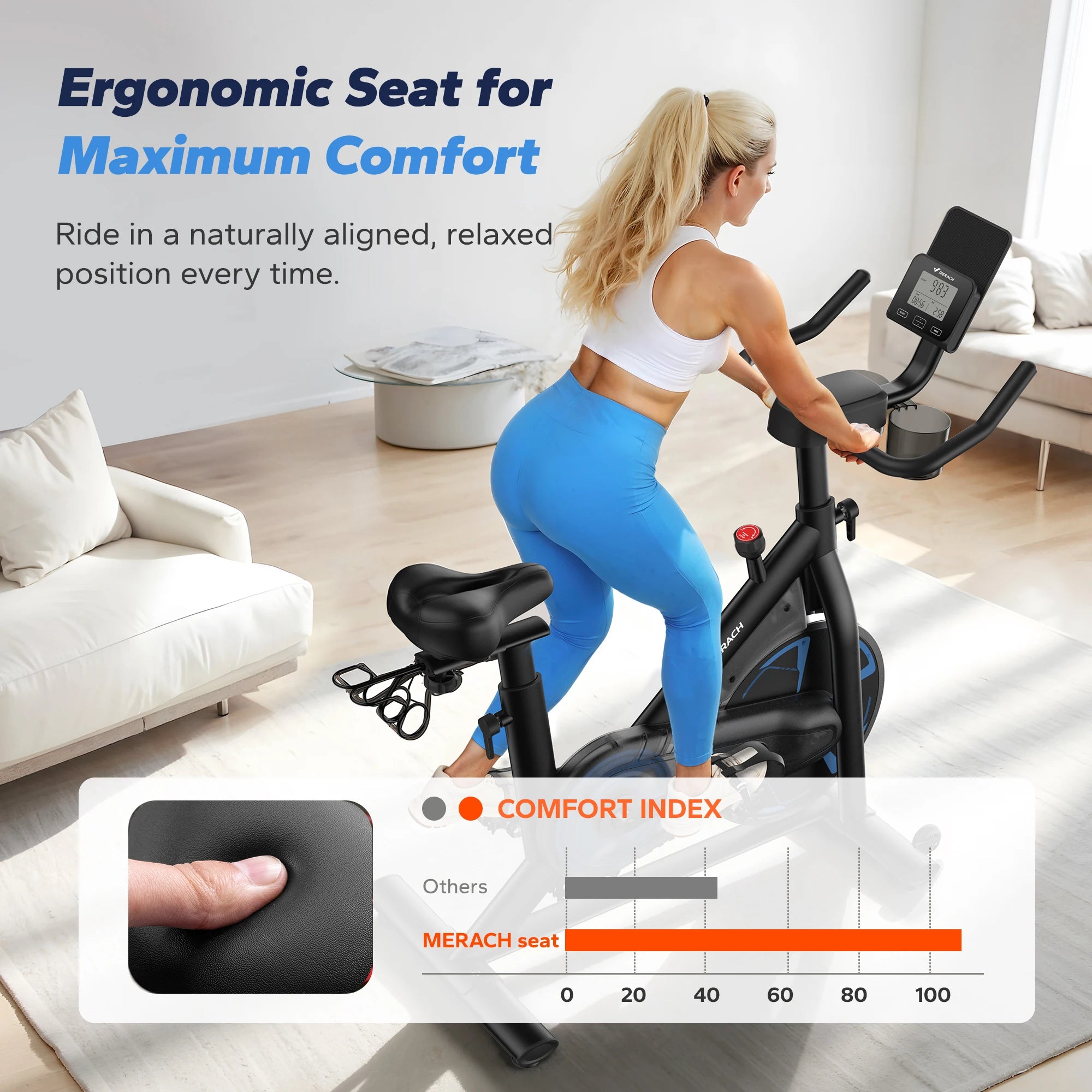 MERACH S36 Magnetic Indoor Cycling Bike With App Control