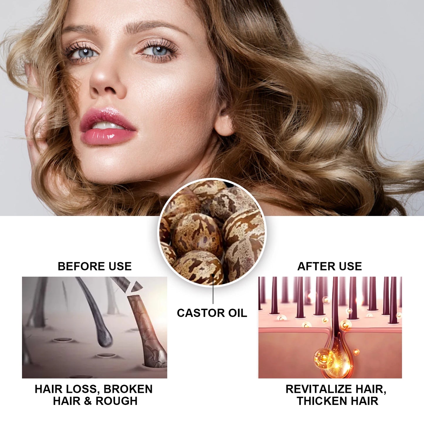 Zen Active Living Castor Oil Hair Growth Serum For Thicker Hair