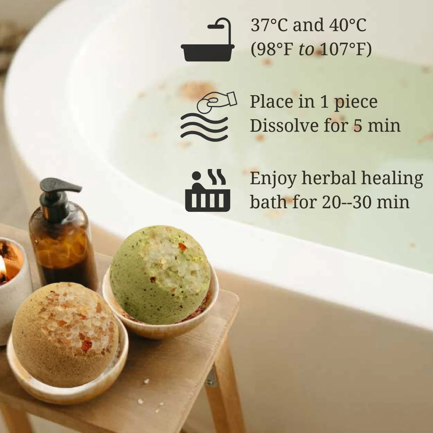 Himalaya Tibetan Bath Bomb and Saffron Soap Set for Relaxation