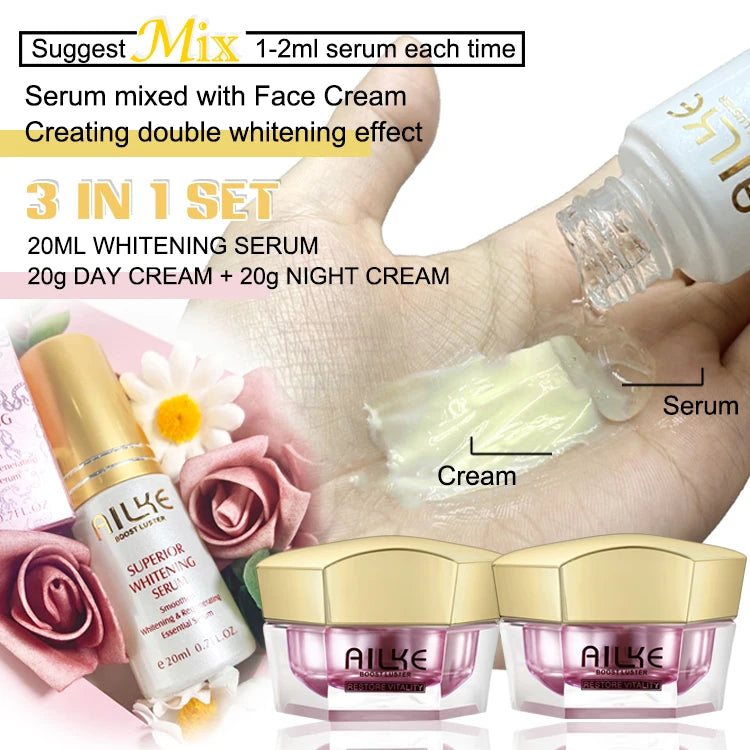 AILKE Brightening Facial Cream For All Skin Types Reduces Spots
