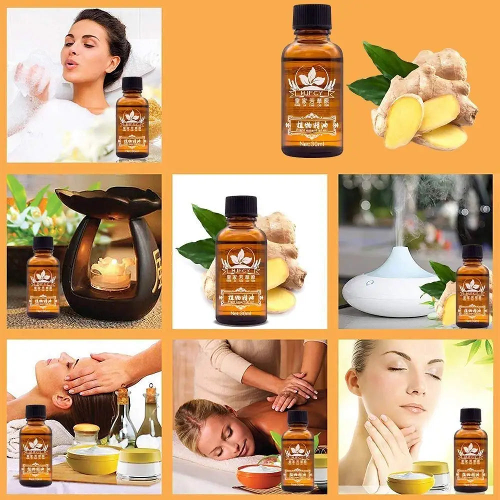 Ginger Compound Essential Oil For Lymphatic Drainage And Anti Aging Massage