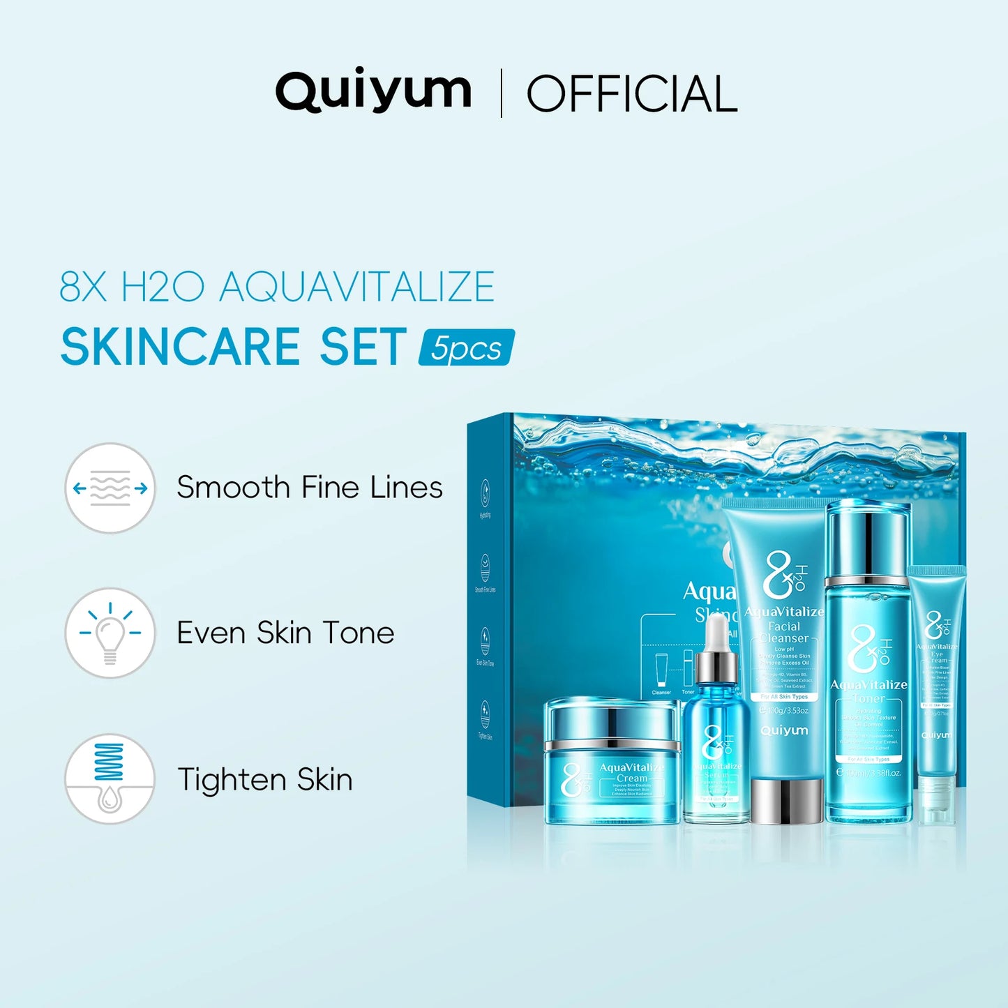 LAIKOU AquaVitalize 8X H2O Skincare Set 5 Piece Deep Hydration