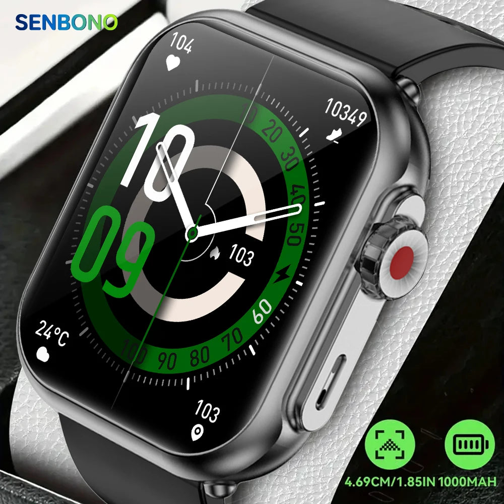 Senbono Smart Watch With 1000mAh Battery 100 Day Standby