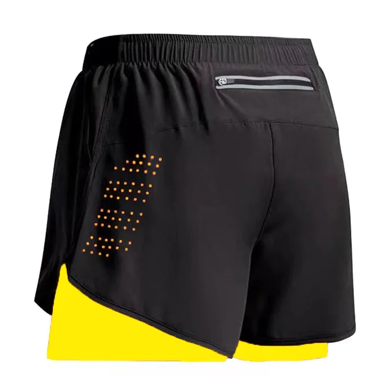 Men Running Shorts 2 In 1 Quick Dry Gym Training Shorts For Jogging