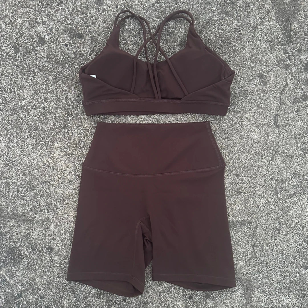 Zen Active Living Yoga Set Bra and High Waist Shorts