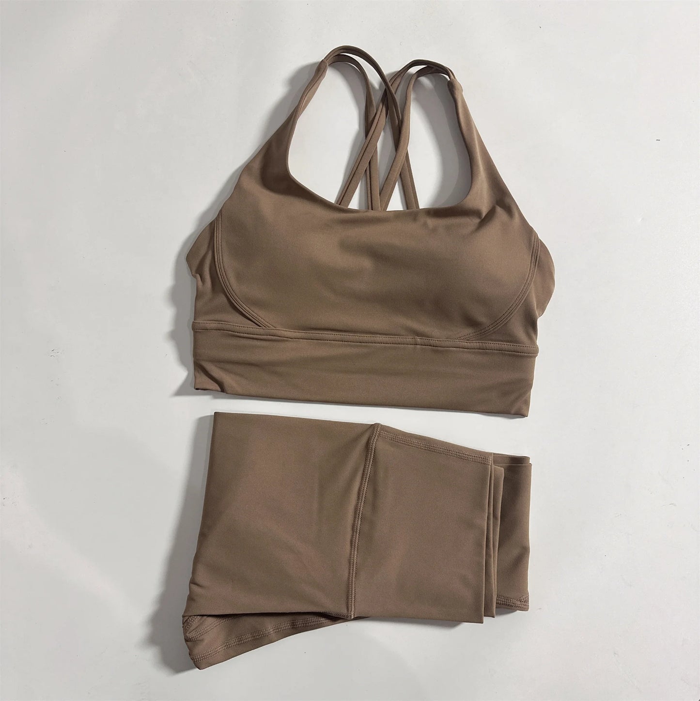 Gym Fitness Set Seamless High Waist Sports Bra Leggings