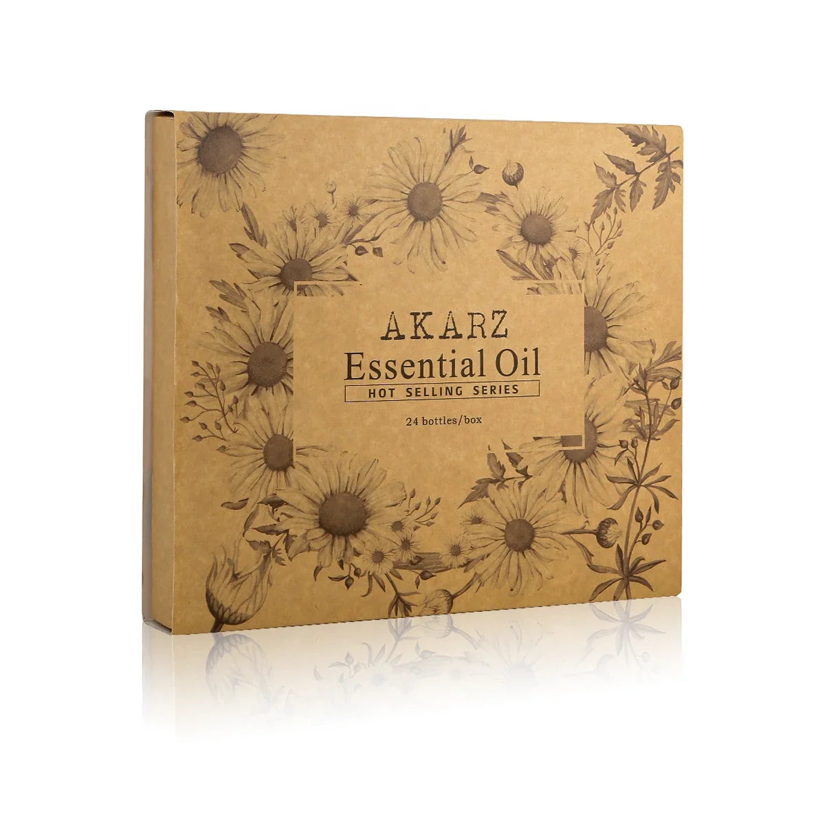 Akarz 24 Essential Oil Set Tea Tree Lavender Rose Patchouli