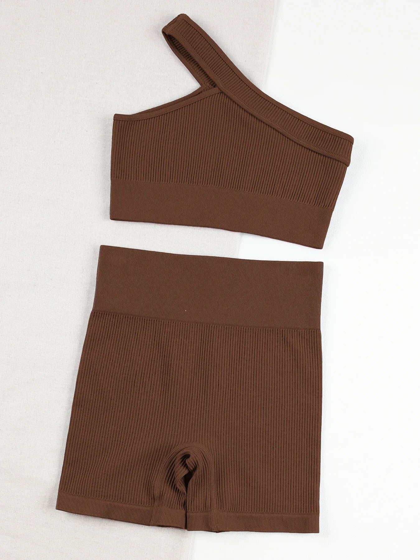 CHRLEISURE Seamless Sports Set Women Fitness Outfit Rib Yoga Suit Running Bra No Pad And Leggings