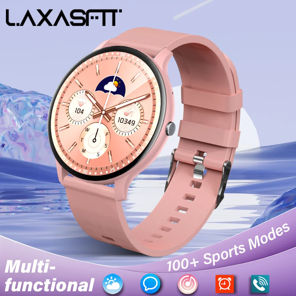 LAXASFIT Womens Smart Watch Bluetooth Talk Touch Screen IP68