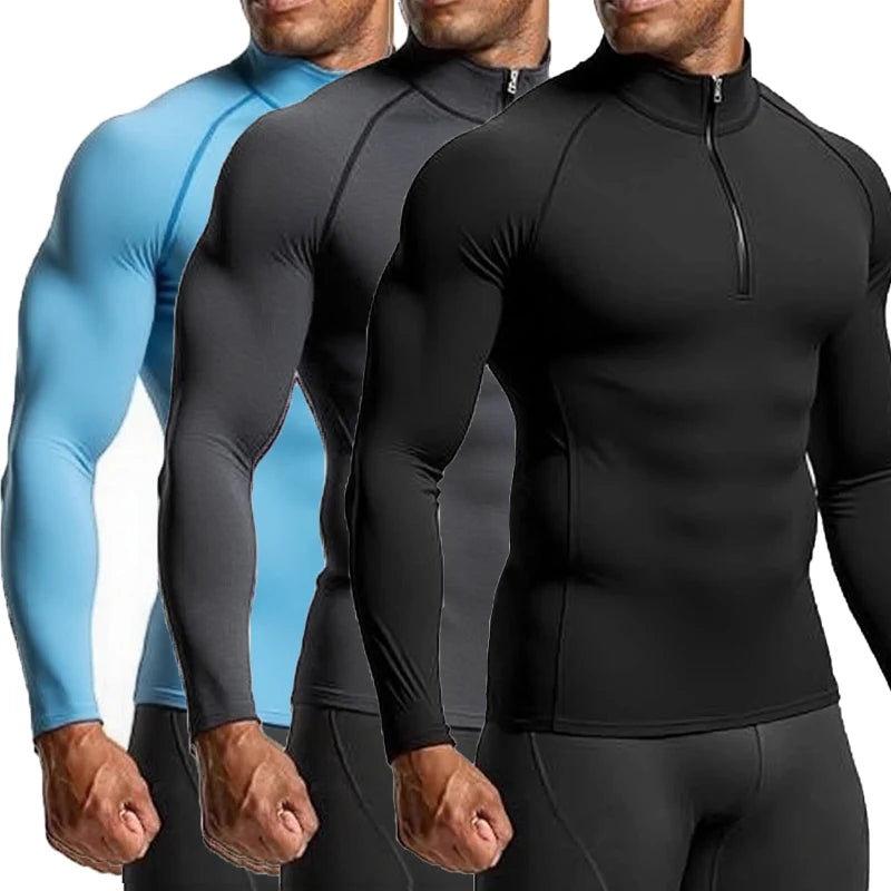 Men Sportswear Long Sleeve Gym T Shirt For Running Training