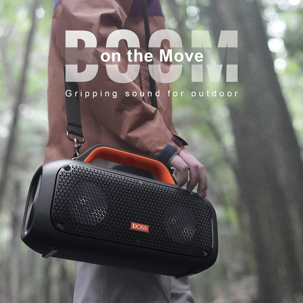 DOSS Outdoor Portable Bluetooth Speaker 60W IPX6 Waterproof SoundBox