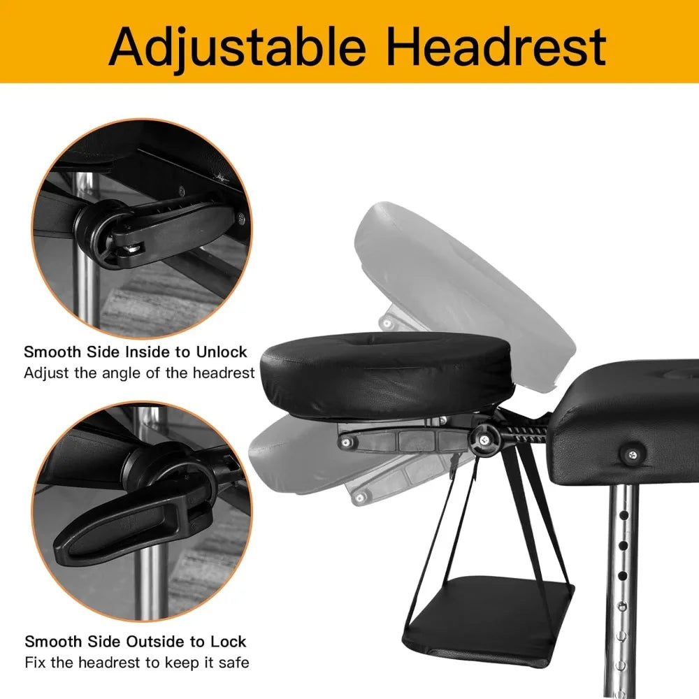 Portable Aluminum Massage Table Folding Spa Bed For Tattoo Chair Estheticians