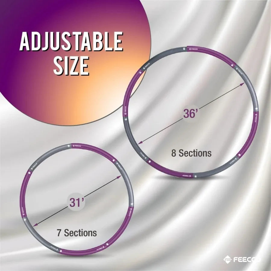 Weighted Fitness Hoop With 8 Detachable Sections For Weight Loss