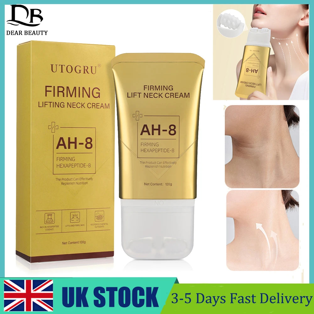 AH-8 Roller Neck Cream Massage Better Absorb Lifting Firming Skin Wrinkle Remover Anti Aging Neck Cream USA/UK Delivery Local