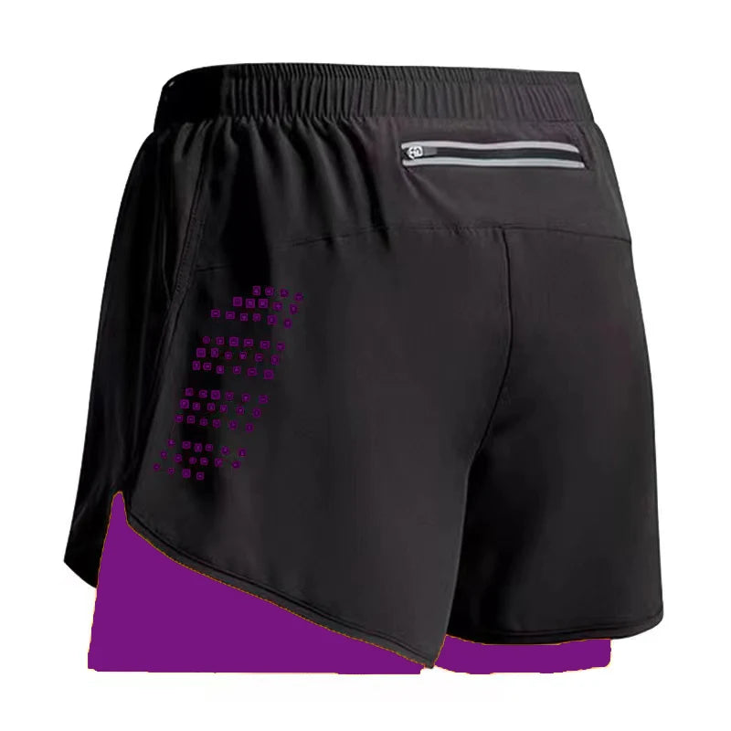 Men Running Shorts 2 In 1 Quick Dry Gym Training Shorts For Jogging