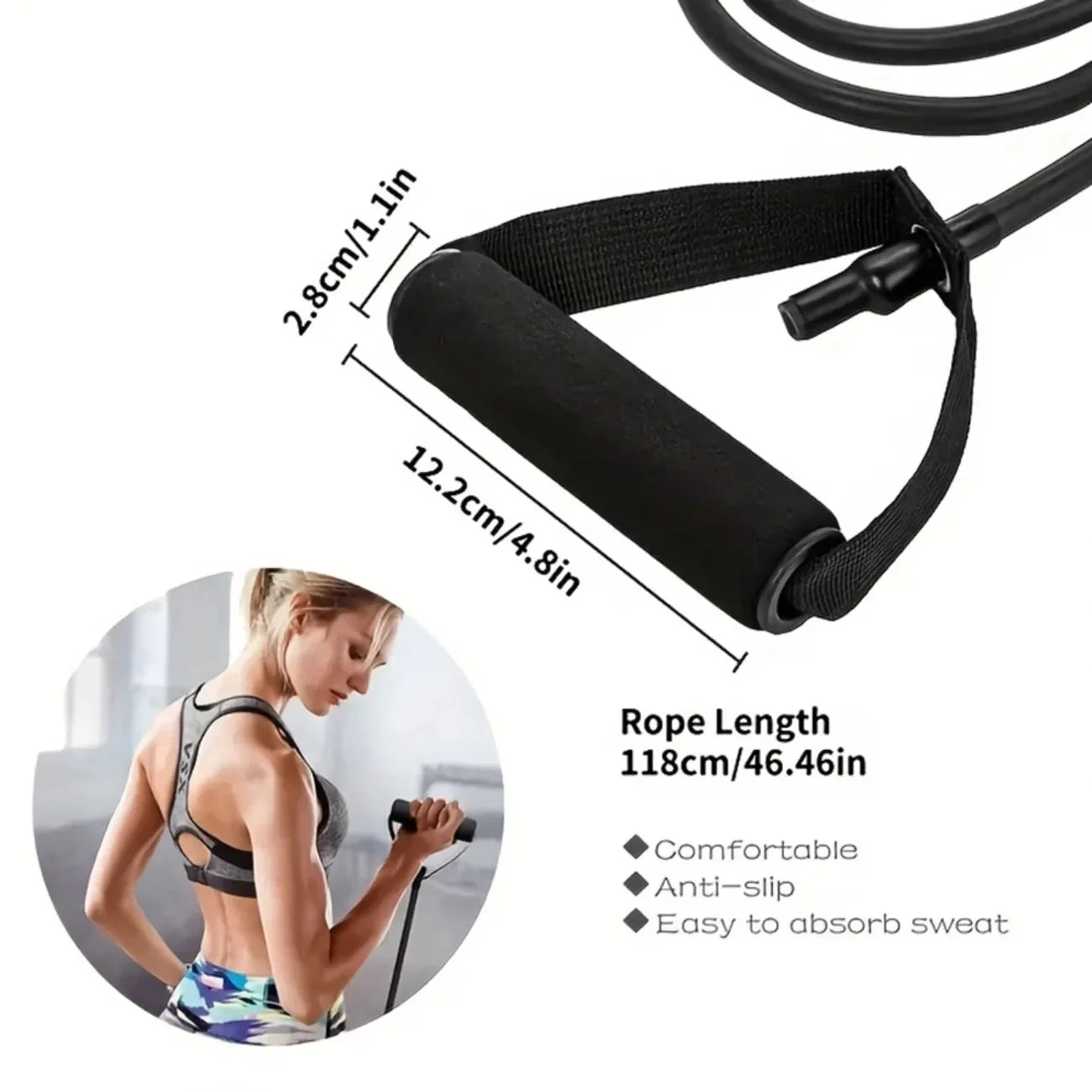 DIAMRI Resistance Band Set With Handles Three Levels Strength
