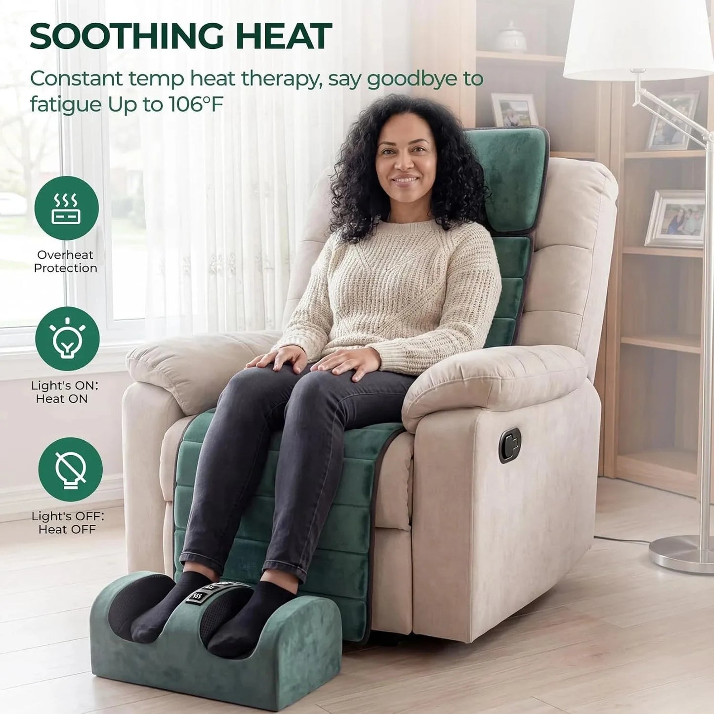 Deeper Relief Vibrating Massage Mat, Portable Muscle Relaxation Device