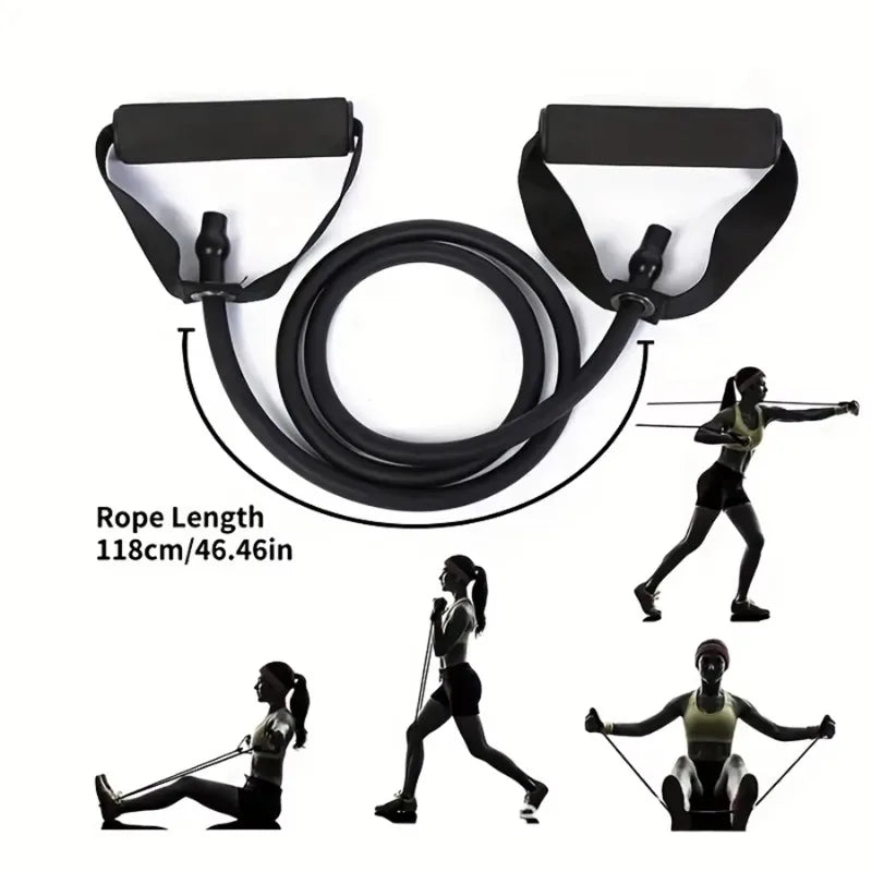 Home Gym Resistance Band Set, 4 Levels with Comfort Grip Handles, Door Anchor & Carry Bag Included