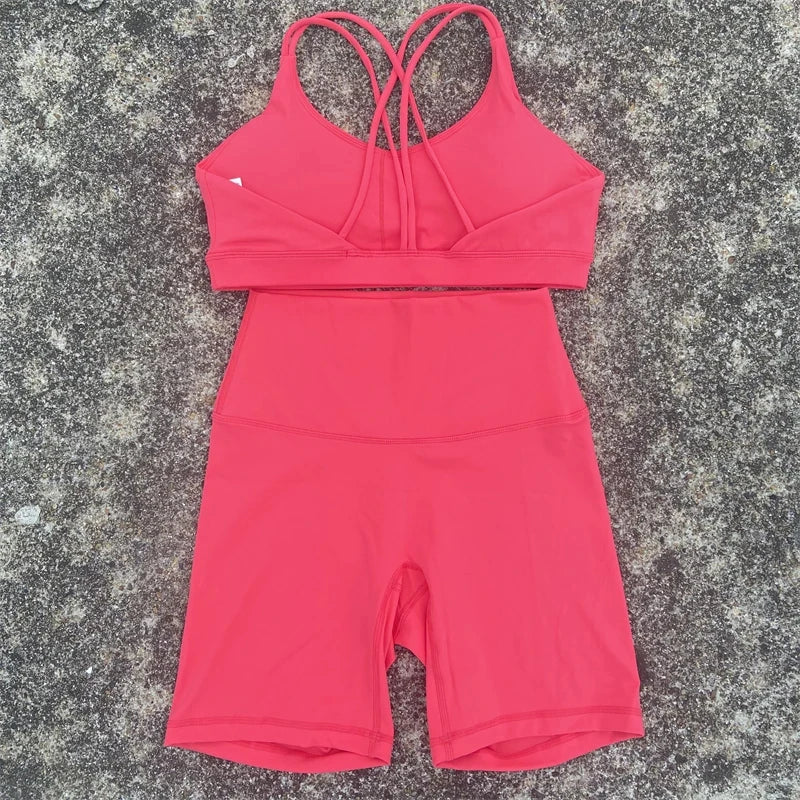 Zen Active Living Yoga Set Bra and High Waist Shorts