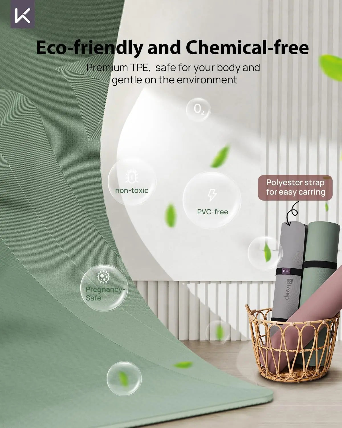 Yoga Mat Non Slip Eco Friendly For Pilates And Fitness