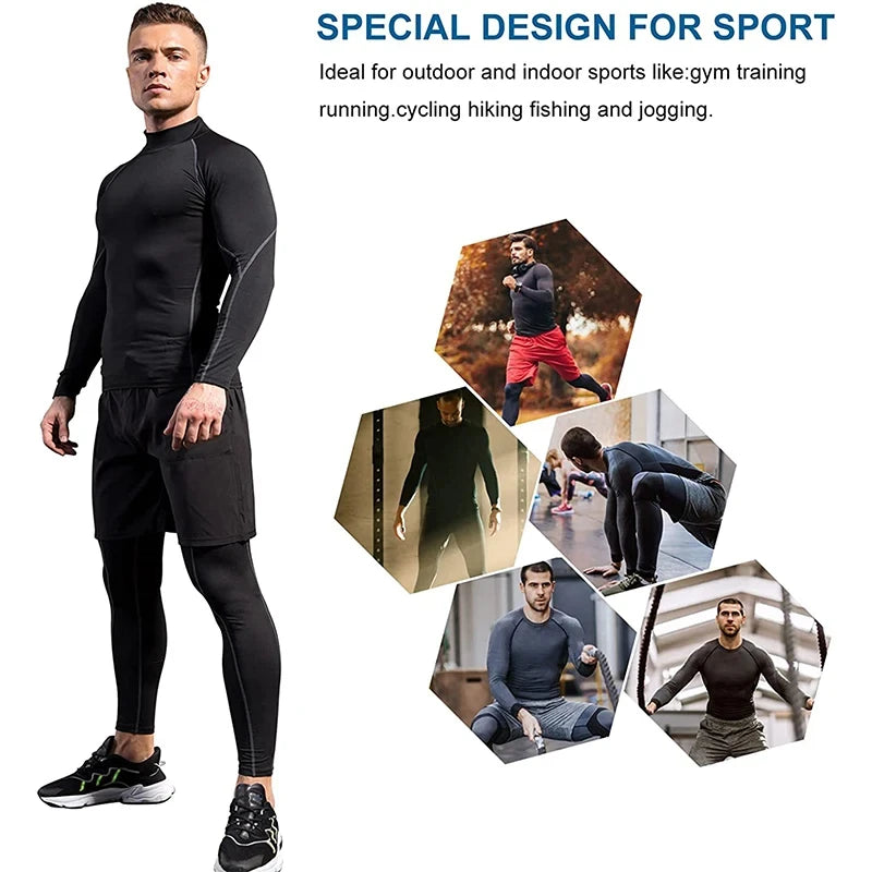 Men Quick Dry Long Sleeve Sport T Shirt For Gymwear