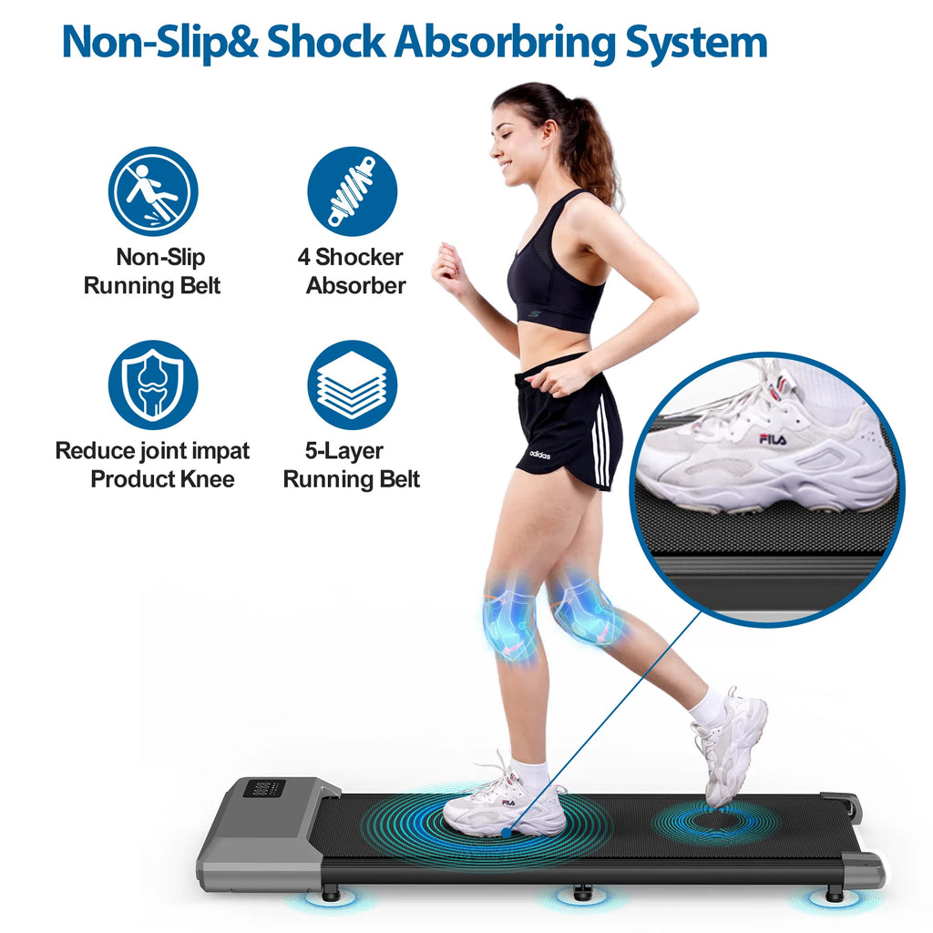 Driving Power 2in1 Walking Pad Mini Treadmill Under Desk For Home And Office