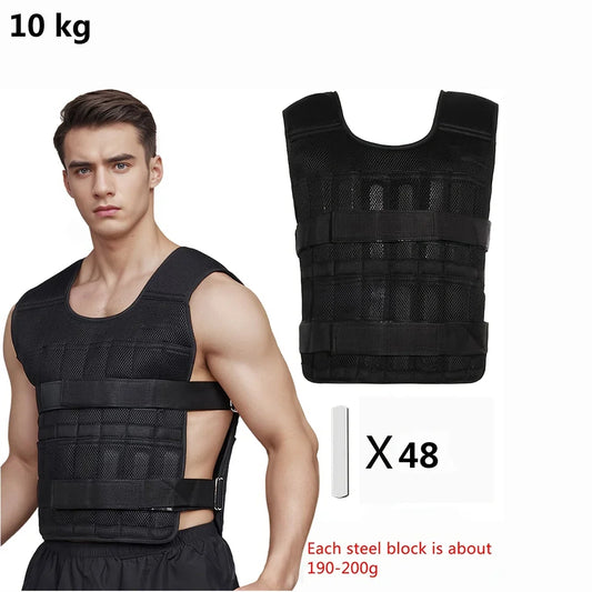 Adjustable Weight Vest With Ankle And Wrist Weights For Training