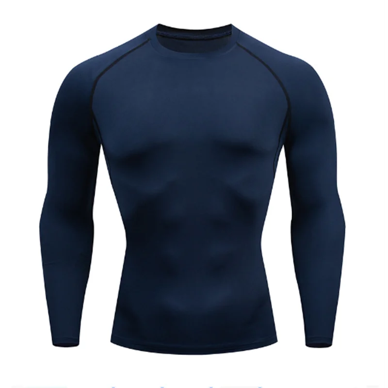 2026 Men Running T shirt Quick Dry Bodybuilding Sport Shirt Long Sleeve Compression Top Fitness Tight Rashgard Gym T-Shirt Men