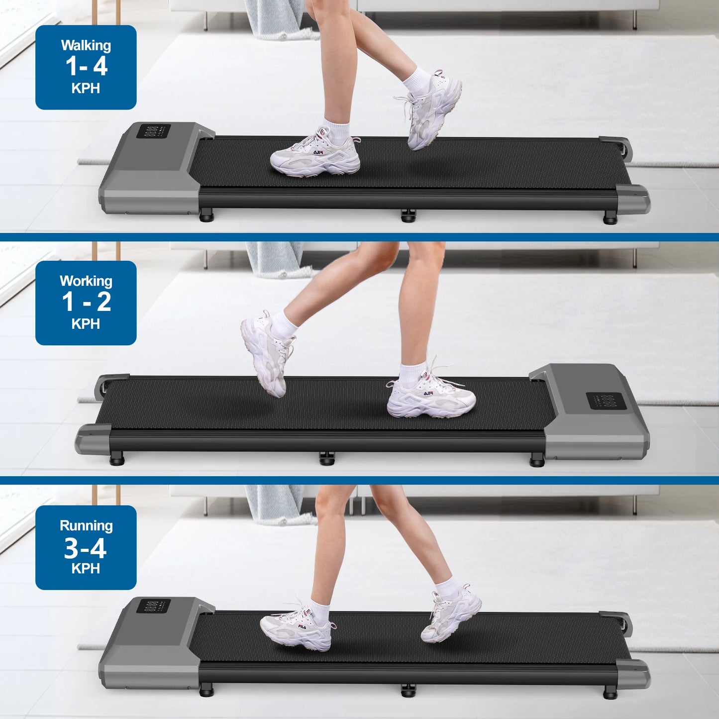 Driving Power 2in1 Walking Pad Mini Treadmill Under Desk For Home And Office