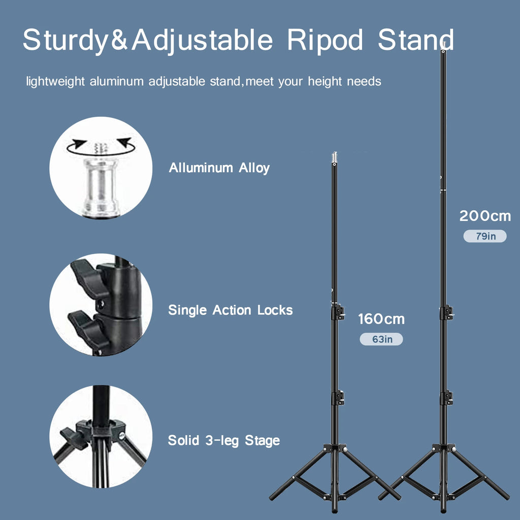 Professional Softbox Photography Lighting Kit With Tripod For E27