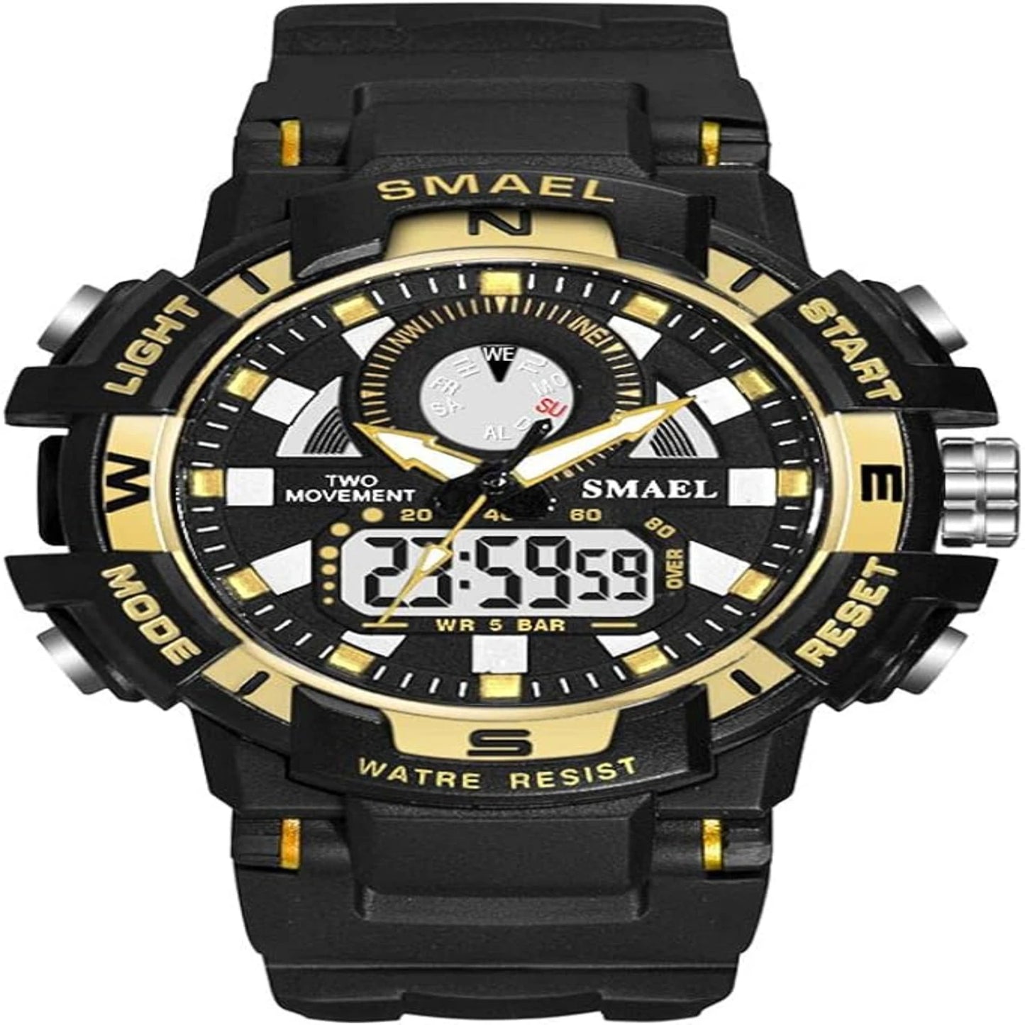 Stylish and durable waterproof digital sports watch for women with analog display. Perfect for active women who adore outdoor ac