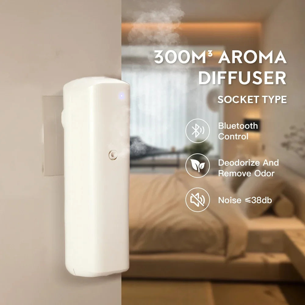 Zen Active Living Smart Bluetooth Waterless Wall Plug In Essential Oil Diffuser