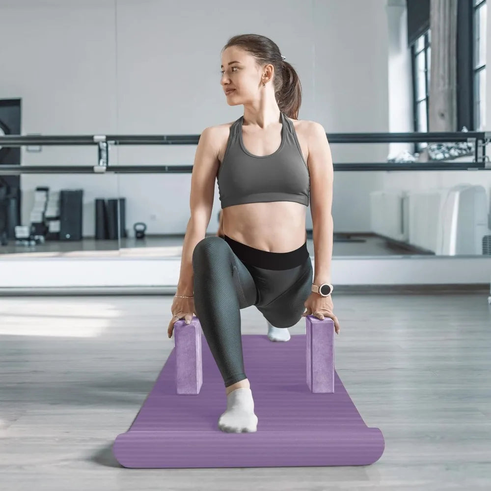 BalanceFrom 7 Piece Yoga Set With Extra Thick Mat Included