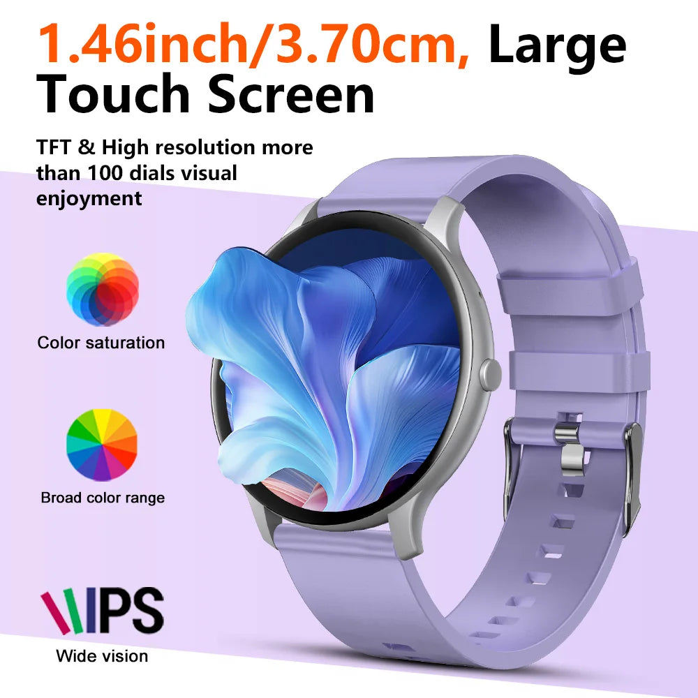 LAXASFIT Womens Smart Watch Bluetooth Talk Touch Screen IP68